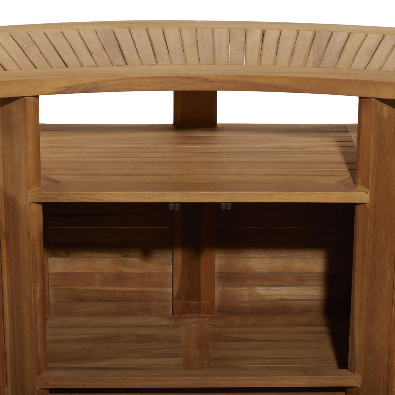 Kezia Rectangular Teak Outdoor Folding Bar Table