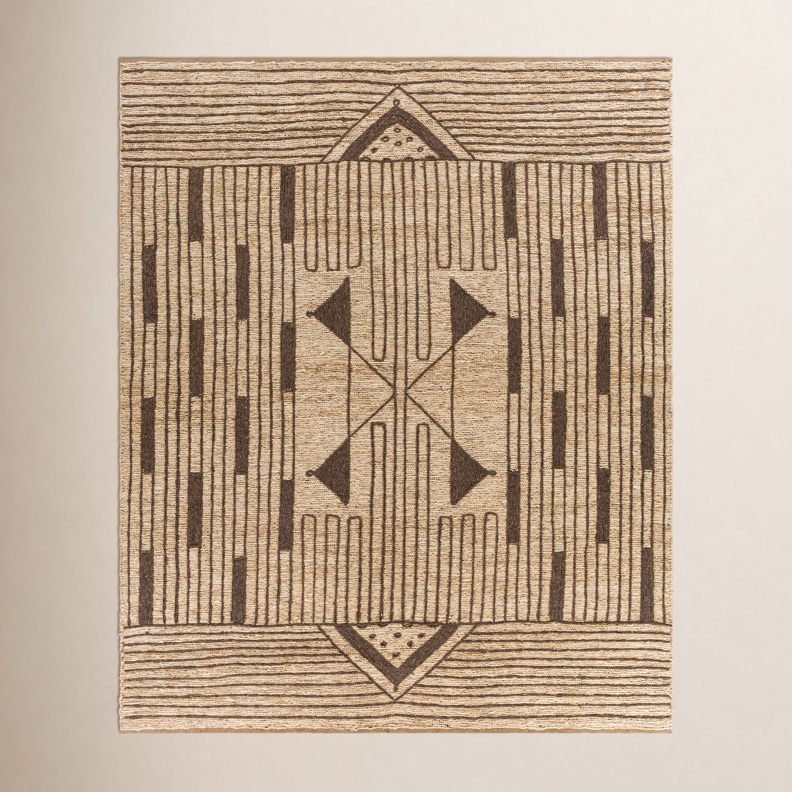 Boman Wheat Charcoal Hand-Knotted Jute Rug, Rectangle 10' x 14'