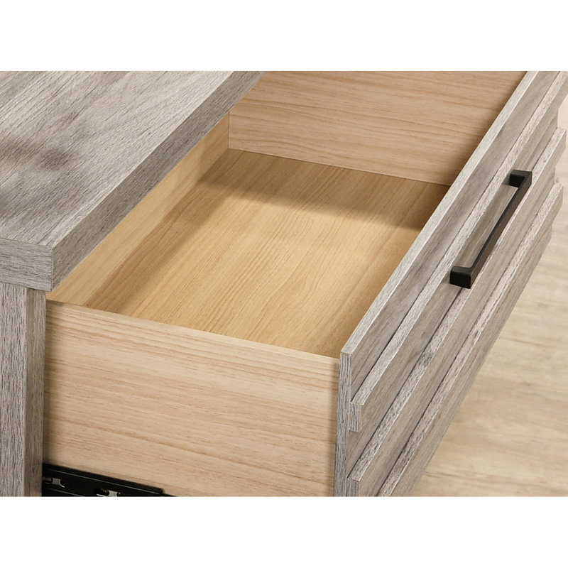 Table de chevet moderne grise avec base en métal