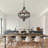 16" Rustic Farmhouse Solid Wood Chandelier, 4-Light Pendant Light with 72" Adjustable Chain for Foyer, Dining Room, Living Room
