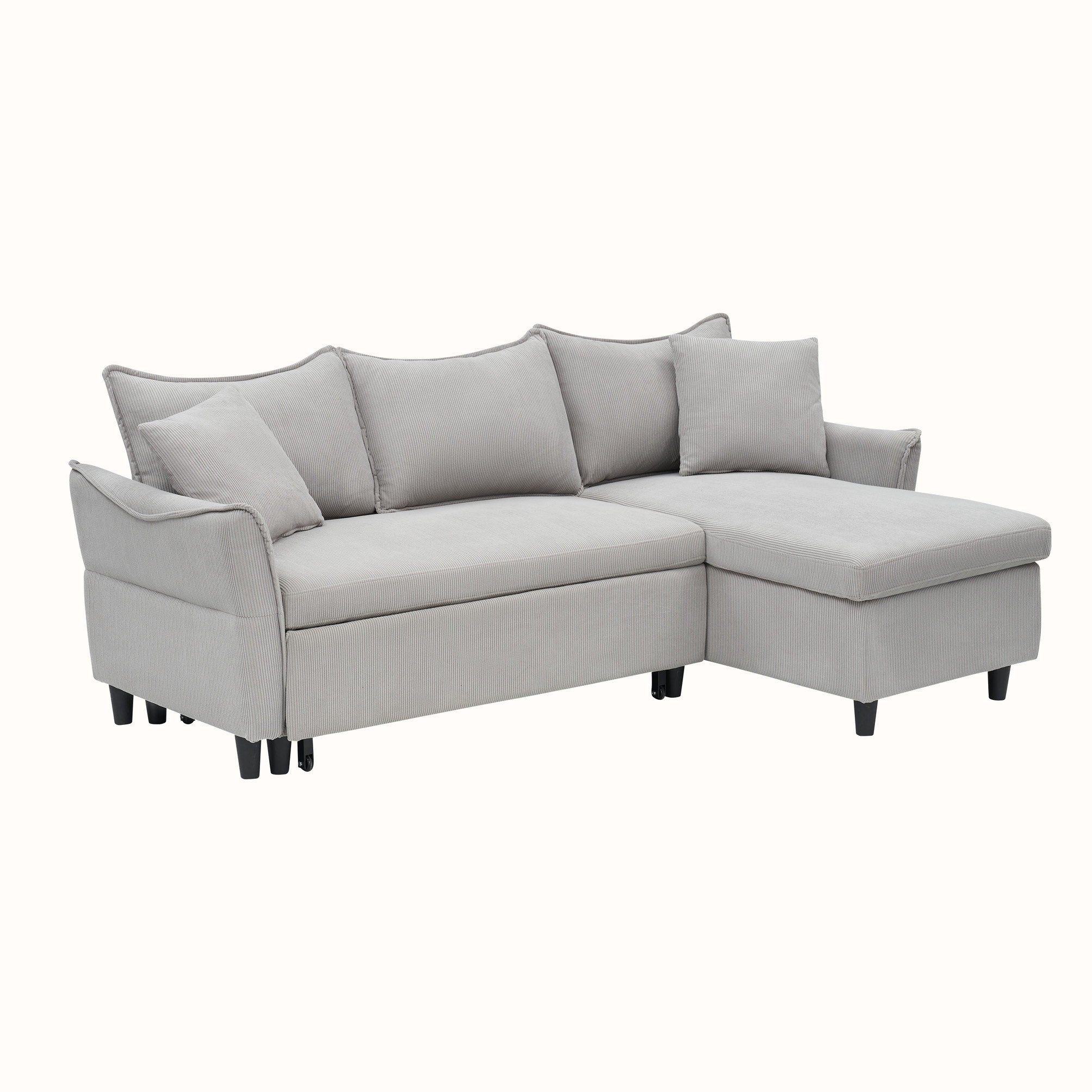 Latitude Run® Corduroy Storage Lshaped sofa Wayfair