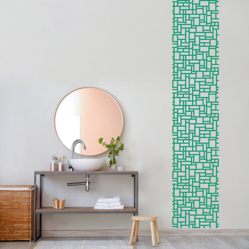 Abstract Non-Wall Damaging Wall Decal, Green