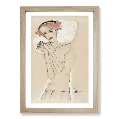 Portrait of a Woman Vol.3 by Egon Schiele - Framed Print