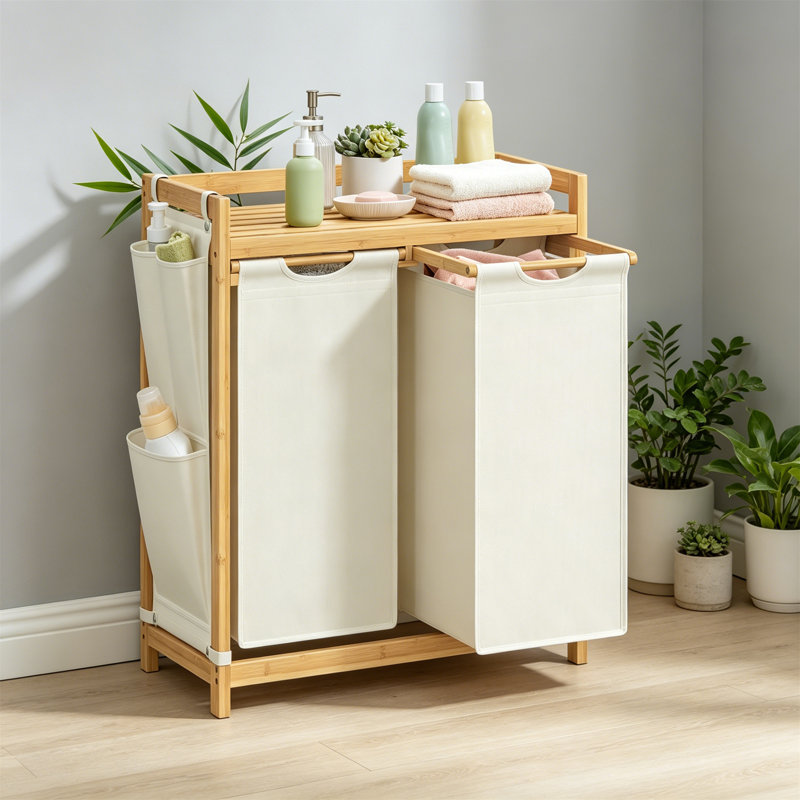 Bamboo Laundry Room Organiser