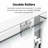 Semi- Double Sliding Shower Door, 44"-48"W X 72"H, Tempered Glass, , Round Tube Handle 48 In W 72 H Bypass, 6Mm Sophisticated Finish