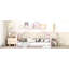 Lit double pleine grandeur en métal, rose