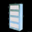 Bibliothèque élégante avec porte en verre transparent l 13,44 po x H 63 po et espace de rangement polyvalent