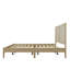 Lit plateforme moderne en bois massif avec rotin-1343560490