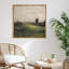 Impressionniste prairie et ligne d'horizon doux coups de pinceau scène naturelle illustrations nature zen rustique-283554821-283554822