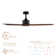 Madera Collection Smart 3-Blade 52in Ceiling Fan 2700K-6000K CCT Selectable LED Light Kit with Remote Control and White Hardware with White Wood Blades Works With iOS or Android App