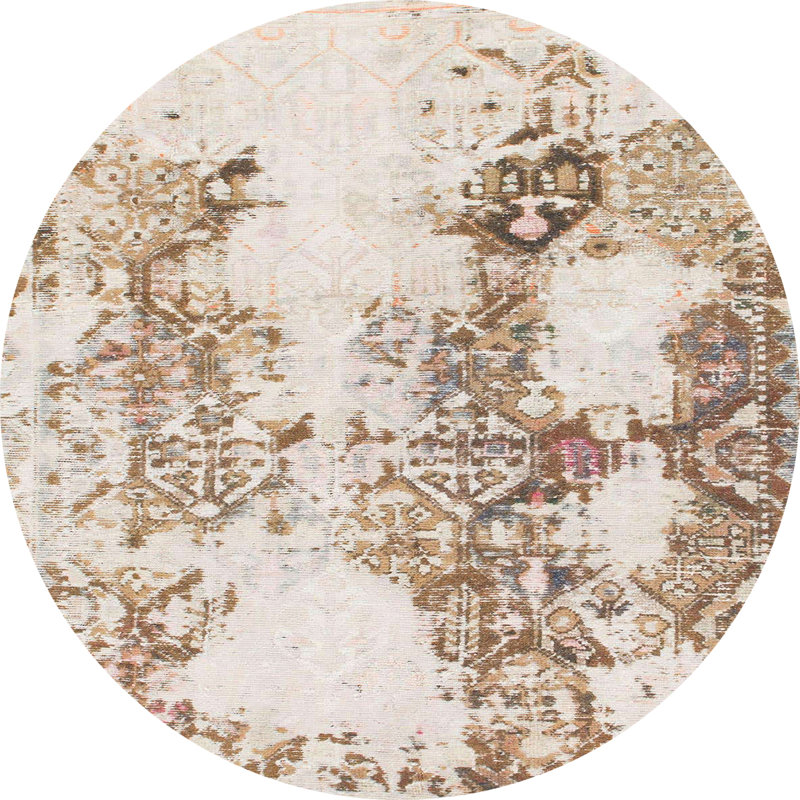 Abstract Indoor Rug, Round 5'