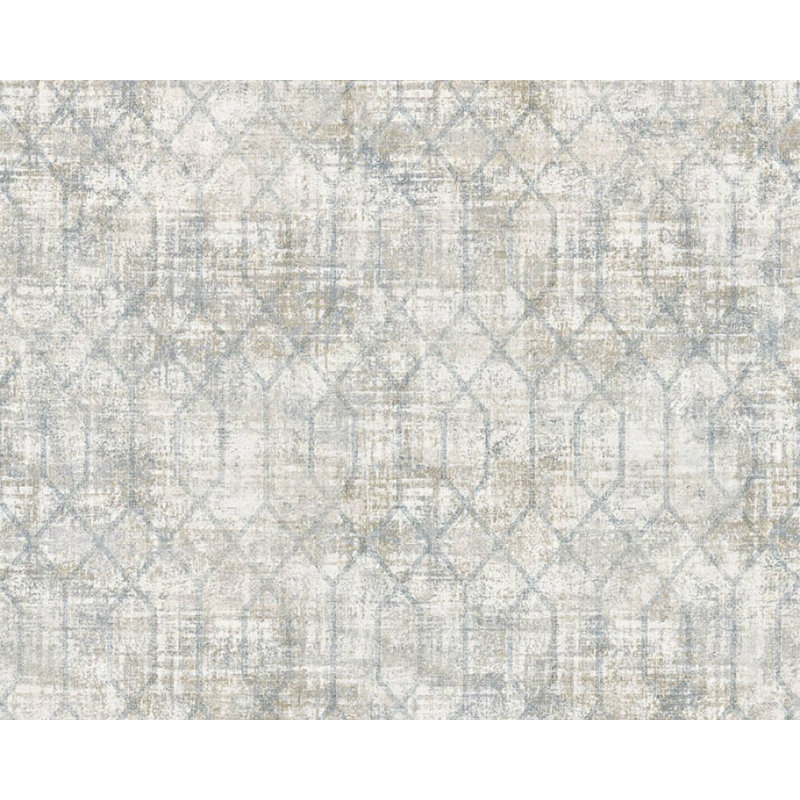 Rouleau de papier peint L 33 pi x l 21 po Concord, Bleu / gris / blanc