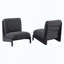 Chaise d'appoint avec structure en bois massif, ensemble de 2-1507124370-1507124369