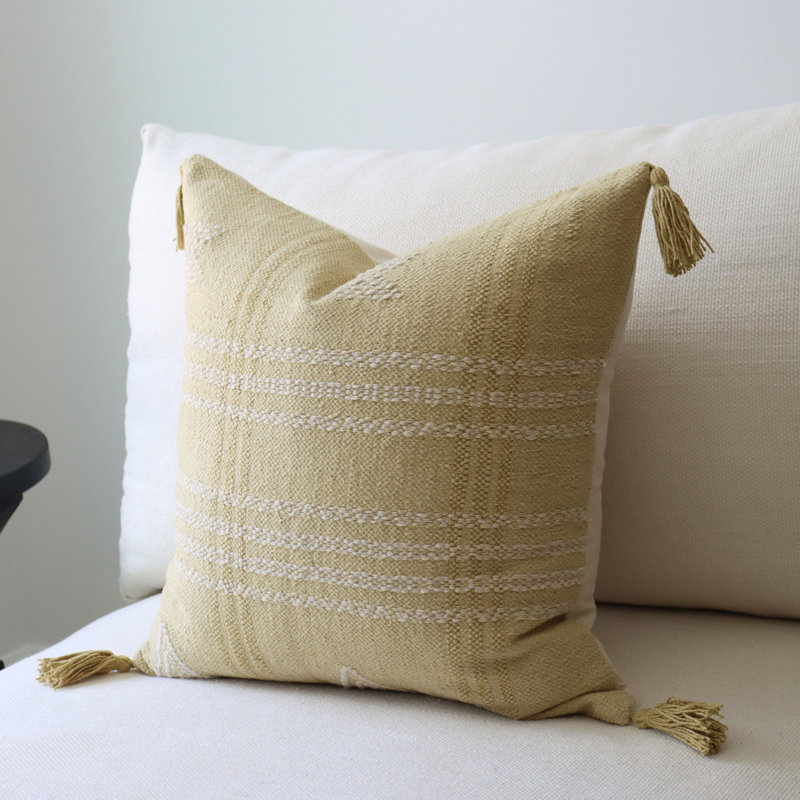 Housse de coussin en coton, H 18 po x l 18 po
