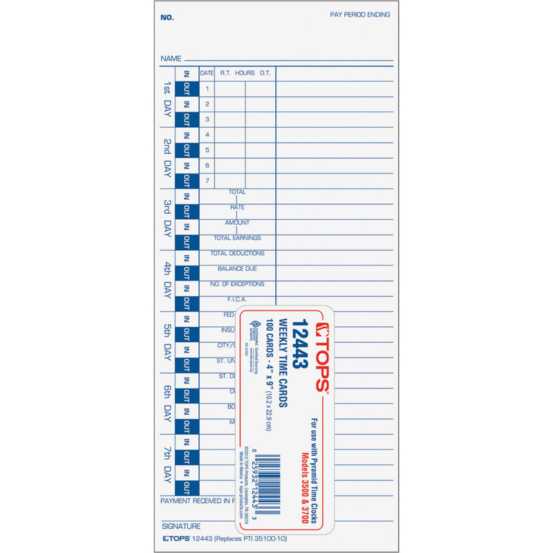 Time Card for Pyramid
