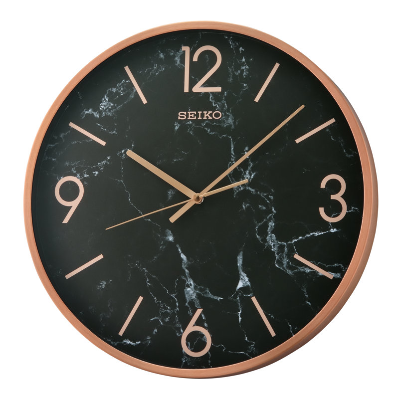 QXA760PLH Wall Clock, Rose Golden Metallic