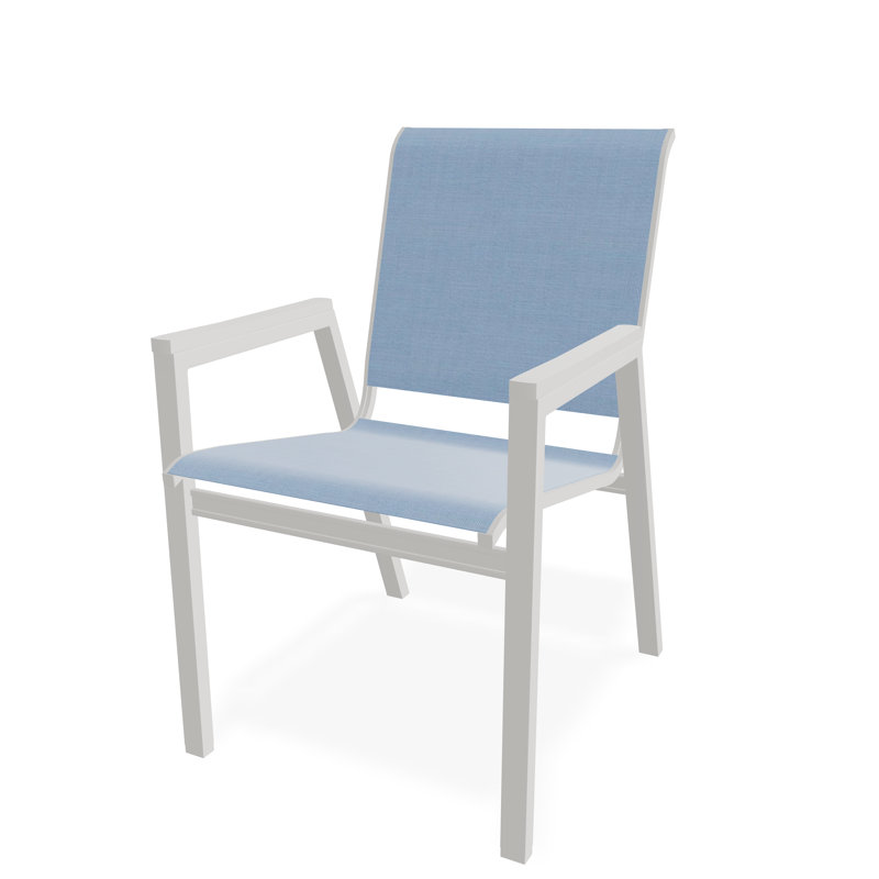 Bazza Outdoor Dining Chair, Sky, Snow