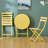 3 Piece Patio Bistro Set Of Foldable Round Table And Chairs-501951568