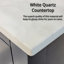Meuble-lavabo double avec comptoir en quartz-863918365