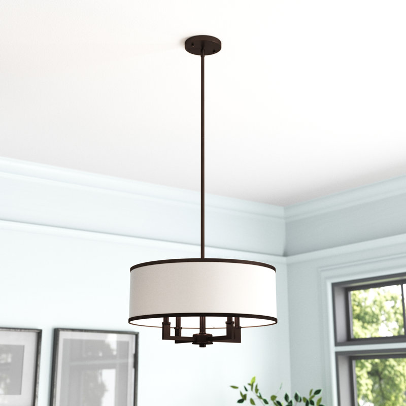 Berthine 4 - Light Drum Chandelier, Bronze