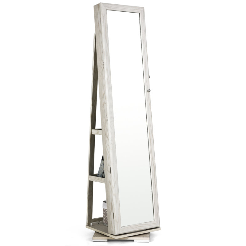 Darvone Freestanding Jewelry Armoire, White