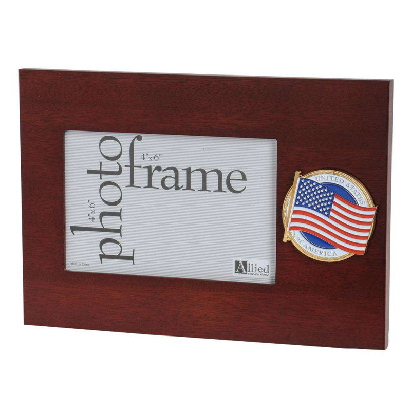 Cadre photo de bureau american flag médaillon Joelle