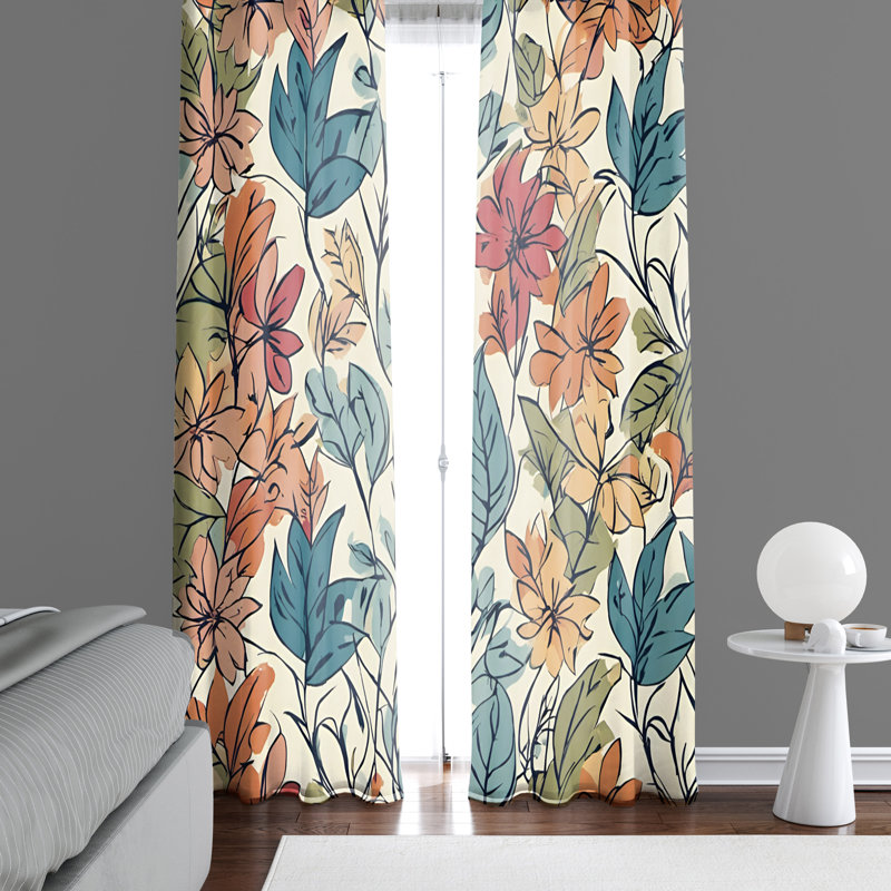 Semi Sheer Curtain Pair, 20" W x 52" L