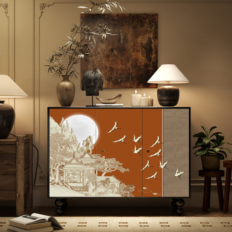 Nikezah French Vintage Wooden Storage Cabinet