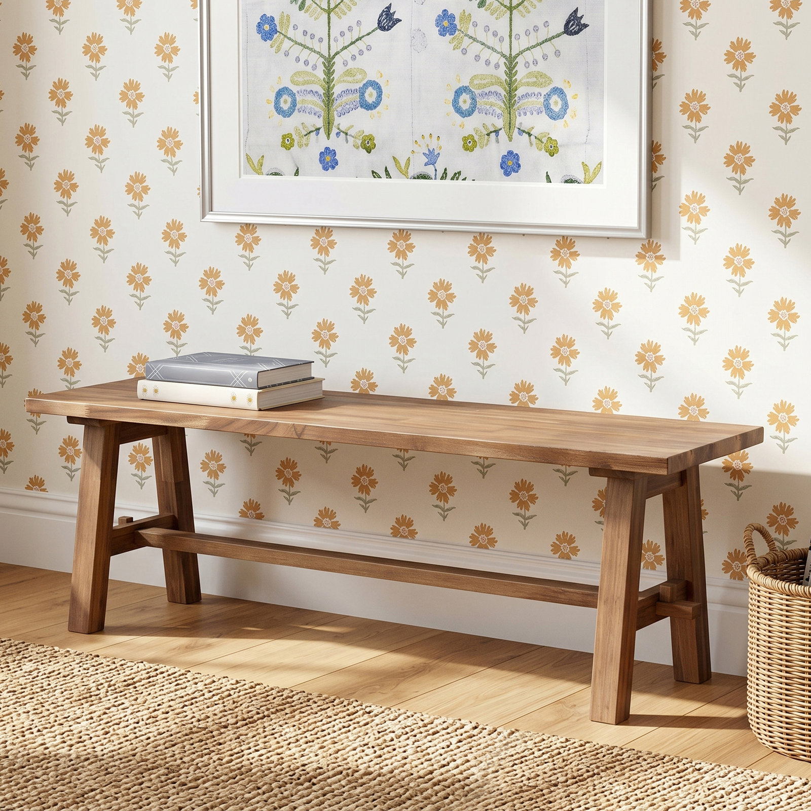 The Twillery Co.® Naugatuck 59" Dining Bench, Brushed Smoke