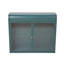 Armoire de rangement murale en métal, 2 portes, verre trempé, tablettes, multi-usage (salle de bain, cuisine, bureau) | Idée de cadeau-2065436215