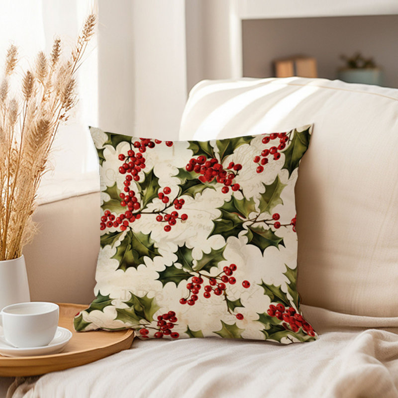 Botanical Christmas Pattern Botanicals Classical, 16" x 16"
