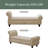 64.5" Bed Bench For Bed Room Nails Tufted Chaise Of Lounge With Storage Velvet Upholstery-400469244