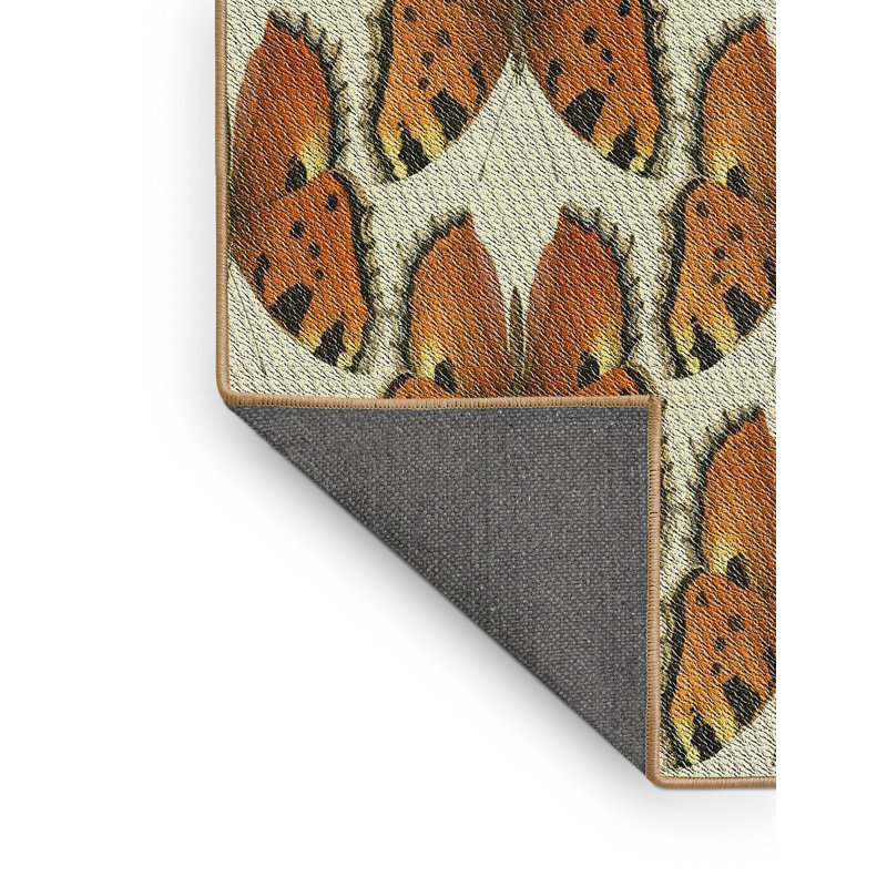 Tapis brun/beige à motifs, Rectangle 5 pi x 7 pi