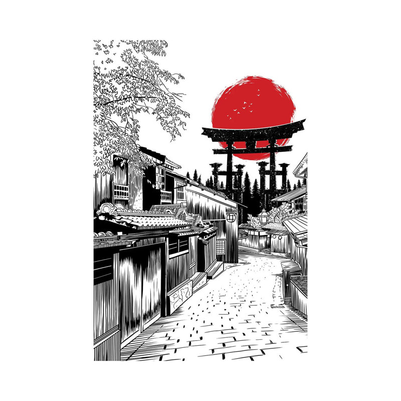 Street Torii by Alberto Perez - Wrapped Canvas Print, 101.6 cm H x 66.04 cm W x 3.175 cm D