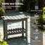 Banc antidérapant pour l'intérieur et l'extérieur, tabouret de douche imperméable avec poignée, banc de rangement-12579912