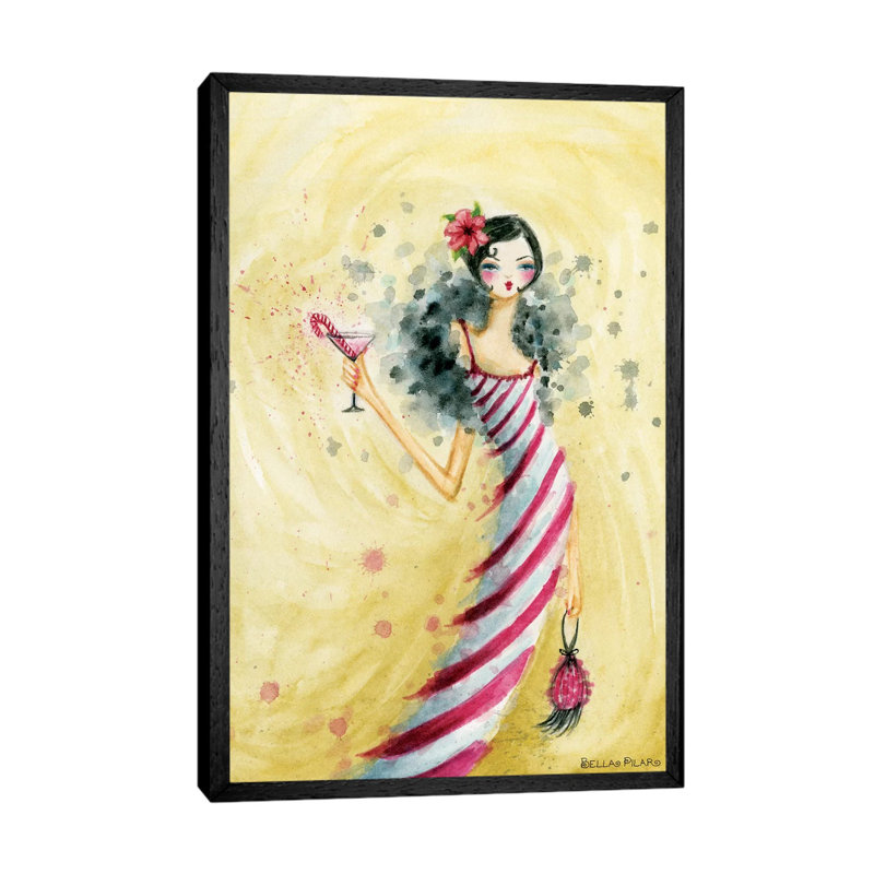 Bella Pilar - Print on Canvas, 66.04 cm H x 45.72 cm W, Black Floater Framed