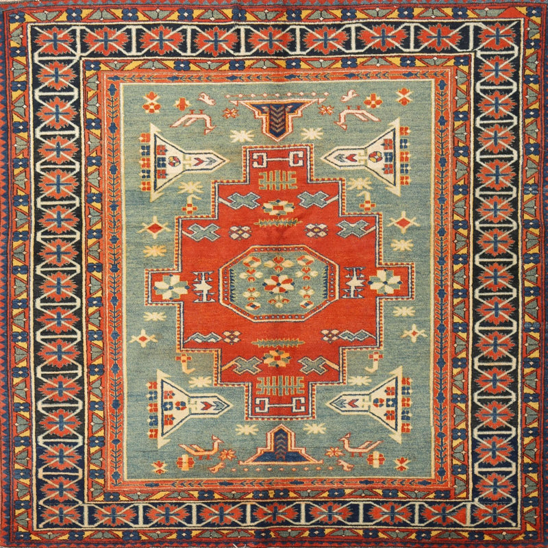 Southwestern Indoor Rug, Square 6'