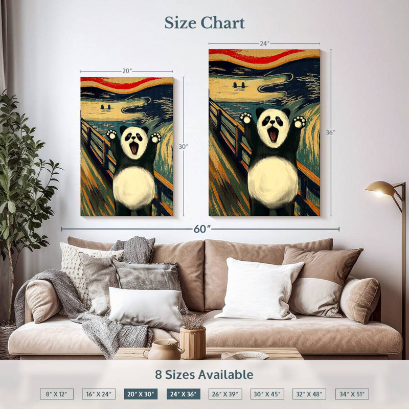 Brampt The Scream With Panda, 36" H x 24" W
