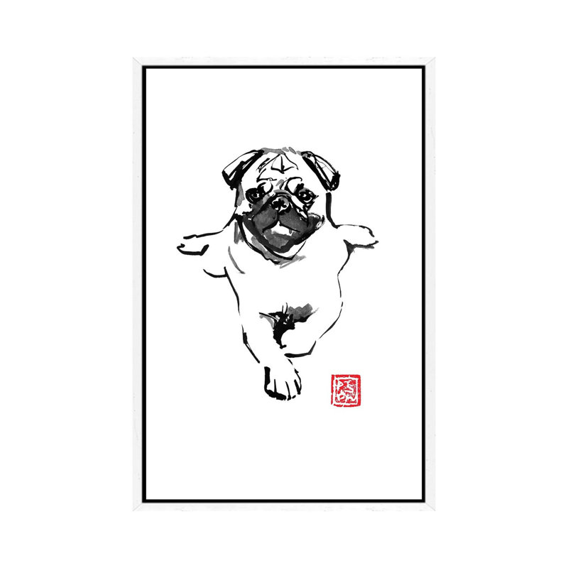 Carlin by Péchane - Print on Canvas, 66.04 cm H x 45.72 cm W, White Framed