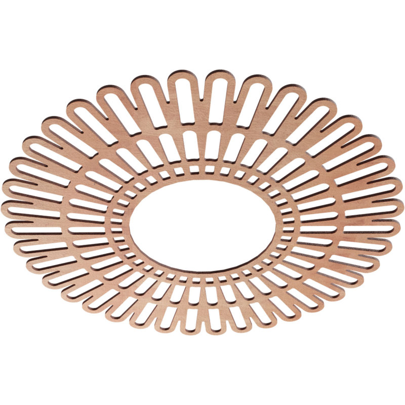 Médaillon de plafond en bois Cornellius, H 30 po x l 30 po x P 0,25 po, Cerisier