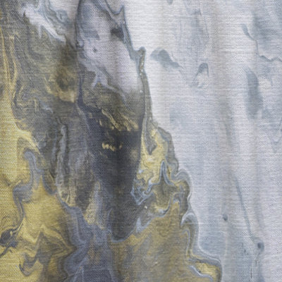 Rivière de marbre jaune dans un liquide Art Universe VII - Rideau abstrait - Velours obscurcissant - 1 panneau