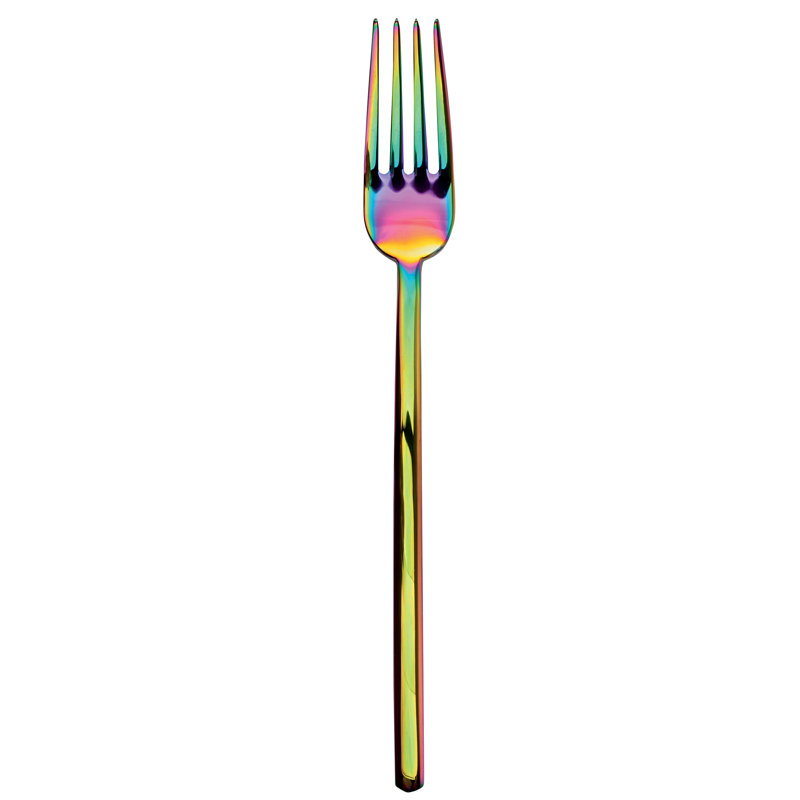 Due Table Fork - 24 Pieces, Rainbow