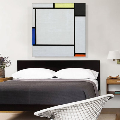 «Tableau 2 1922» par Piet Mondrian, reproduction d'art sur toile tendue