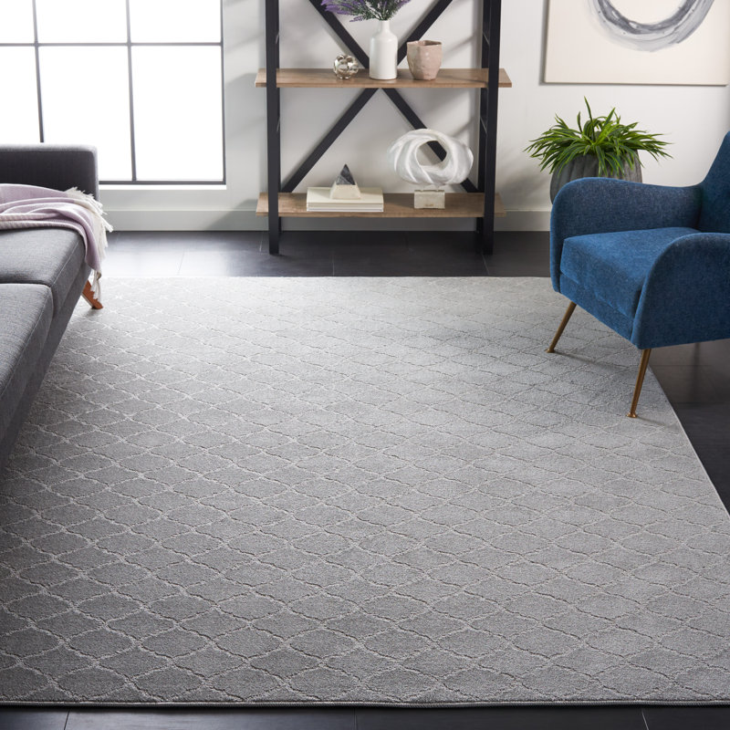 Pattern And Solid Performance Geometric Rug, Rectangle 5'3" x 7'6"