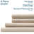 Aeropostale Cotton-Rich Heathered Jersey 4 Piece Sheet Set – Soft T-Shirt Feel, Heathered Oatmeal, Queen-119705682-119705684
