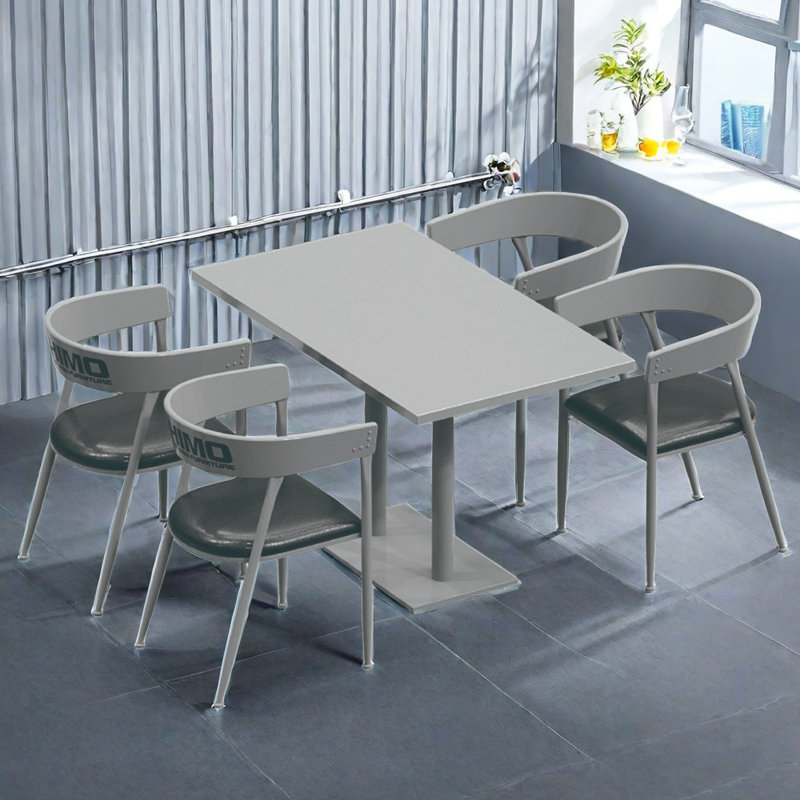 Murch 4 - Person Pedestal Dining Set, 29.6'' H x 47.3'' L x 27.6'' W, Gray, Gray