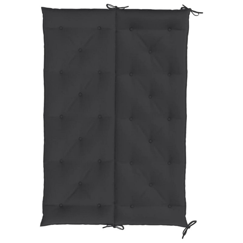 Coussin d'extérieur Claire pour banc, capitonné Oxford, Noir, noir, noir, noir, L 59,1 po x P 19,7 po