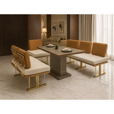 Ensemble de salle à manger rectangulaire pour restaurant de L 31,5 po x l 63 po