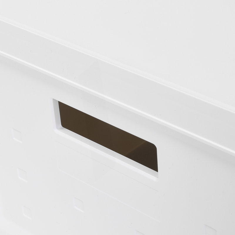 Ensemble de 2 boîtes de rangement pliables et empilables avec couvercles pour l'organisation à la maison ou au bureau