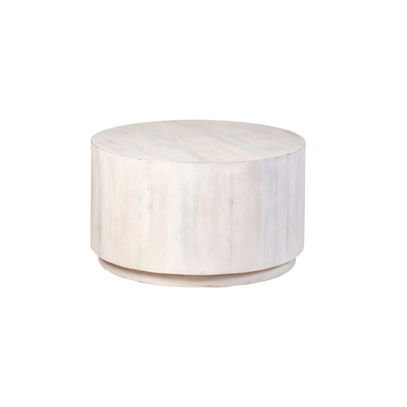 Table basse Vioria, Blanc délavé